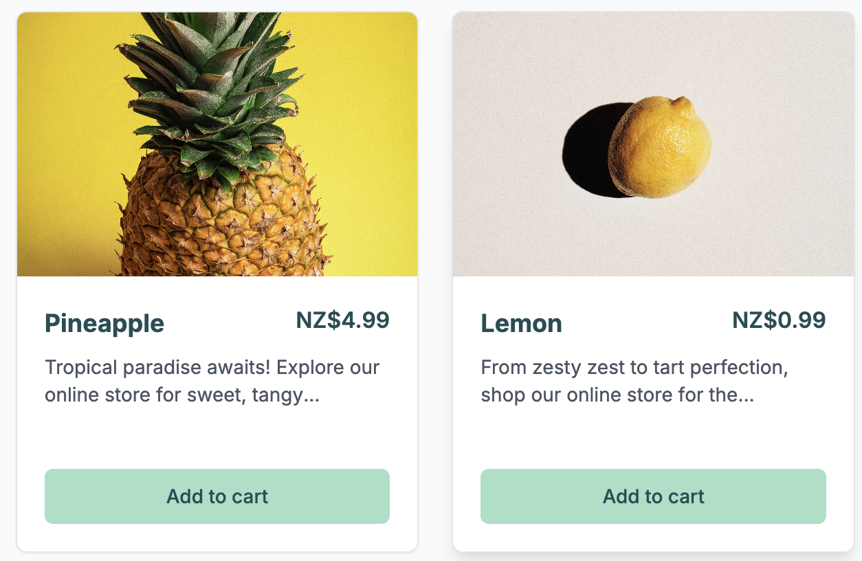 Example fundraising products for sale